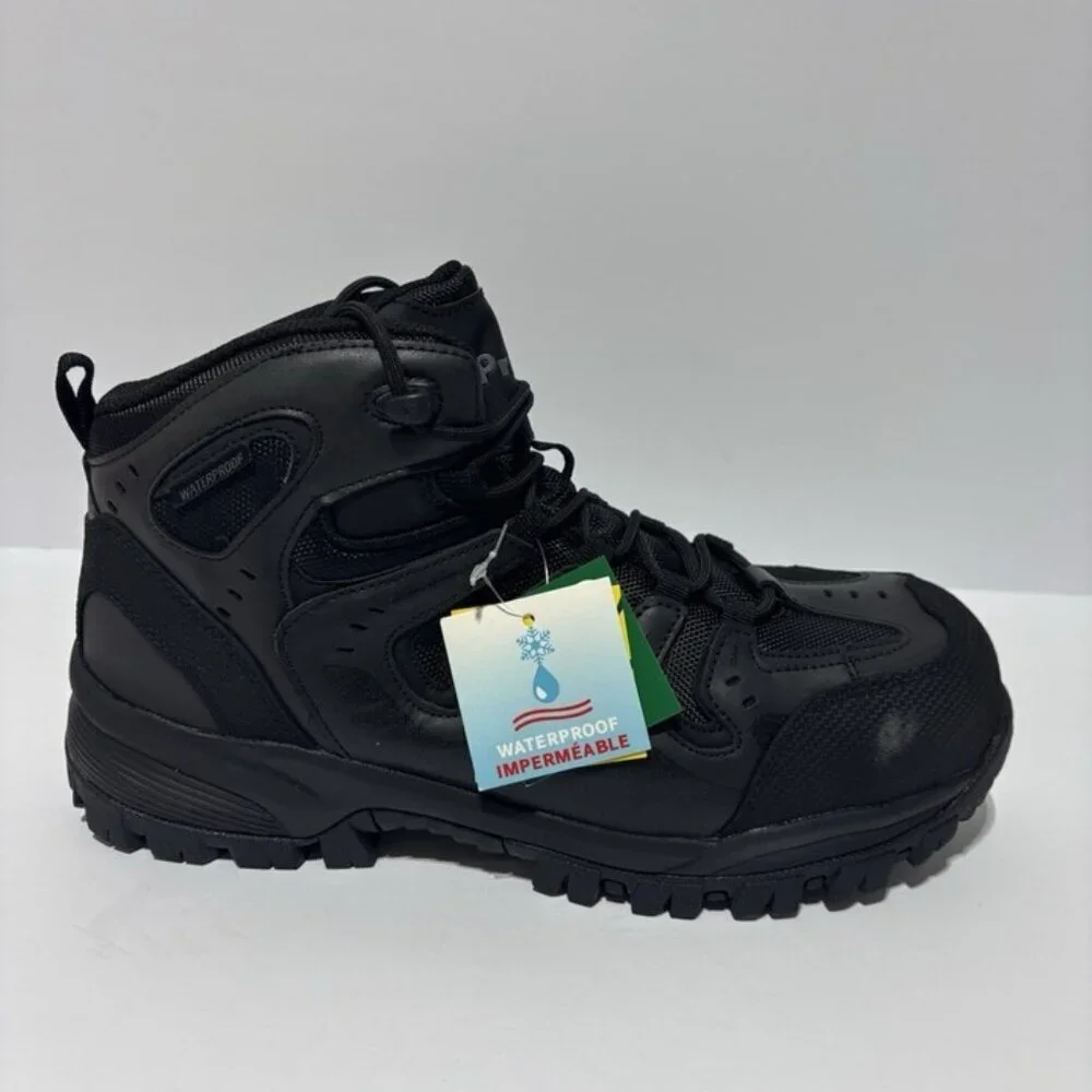 Propet Men’s Setry Black Waterproof Hiking Boots, Size 10 X (3E)